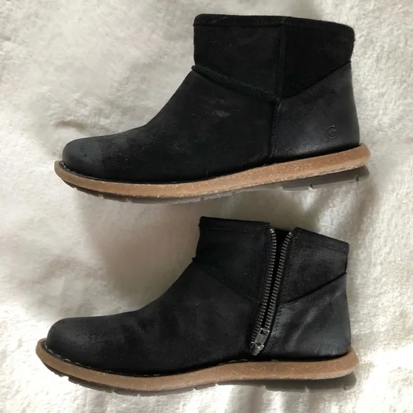 Black Born Suede Ankle Boots New in box - Picture 4 of 8